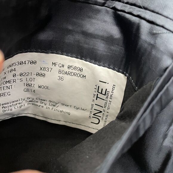 Hickey Freeman Men's 43 Blue Striped 100% Wool Boardroom Suit Jacket Blazer - Picture 10 of 12